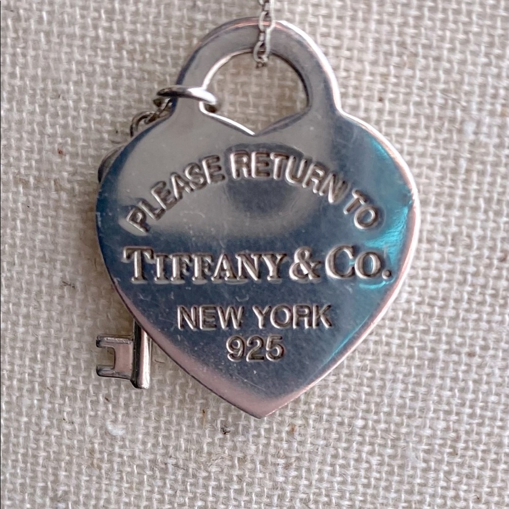 Please Return to Tiffany Heart tag and Key